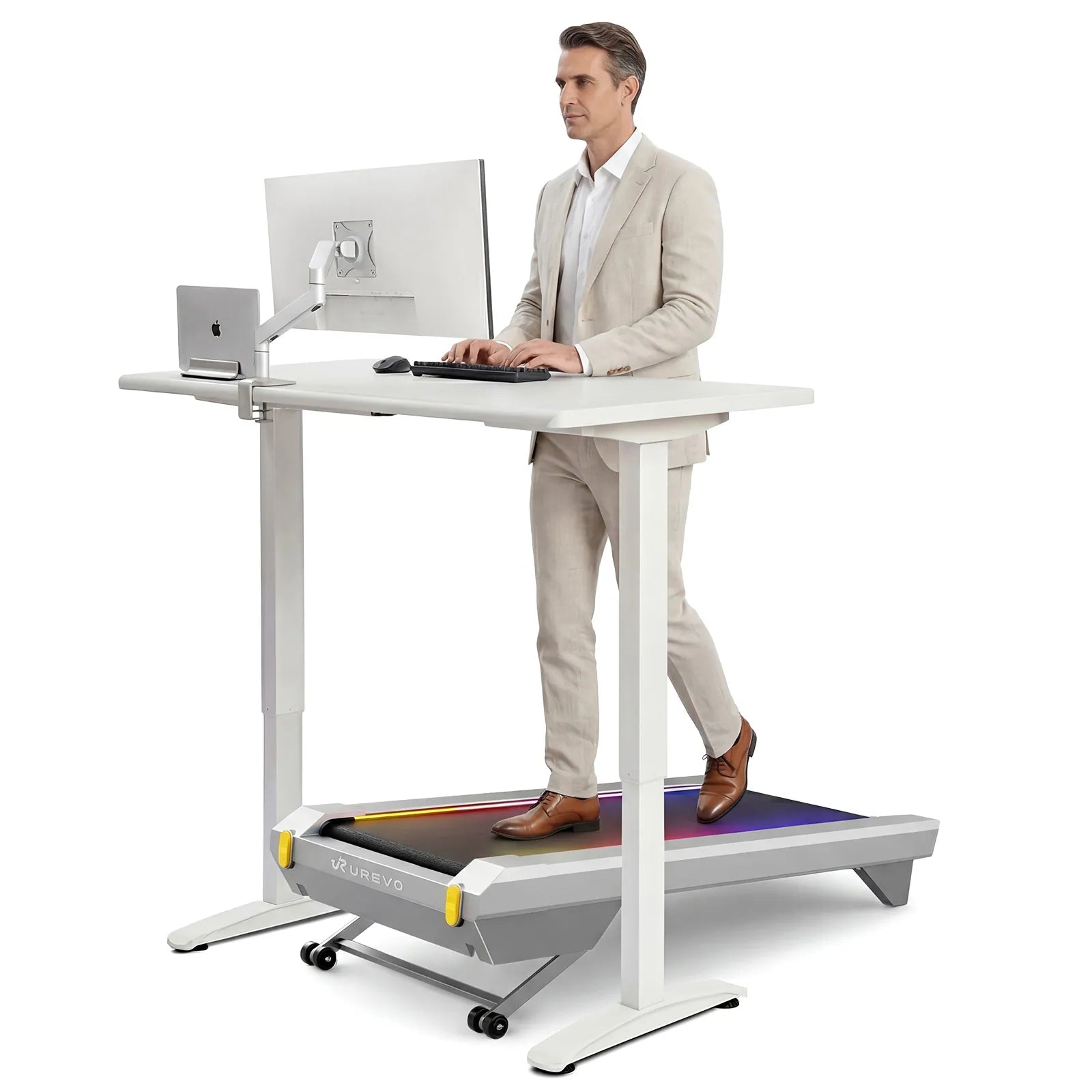 UREVO CyberPad for Office installé sous un bureau debout